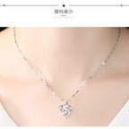 Zarte handwerkliche Silber Halskette