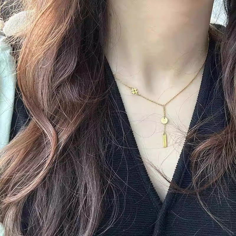 Zarte handwerkliche Gold Halskette