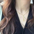 Zarte handwerkliche Gold Halskette