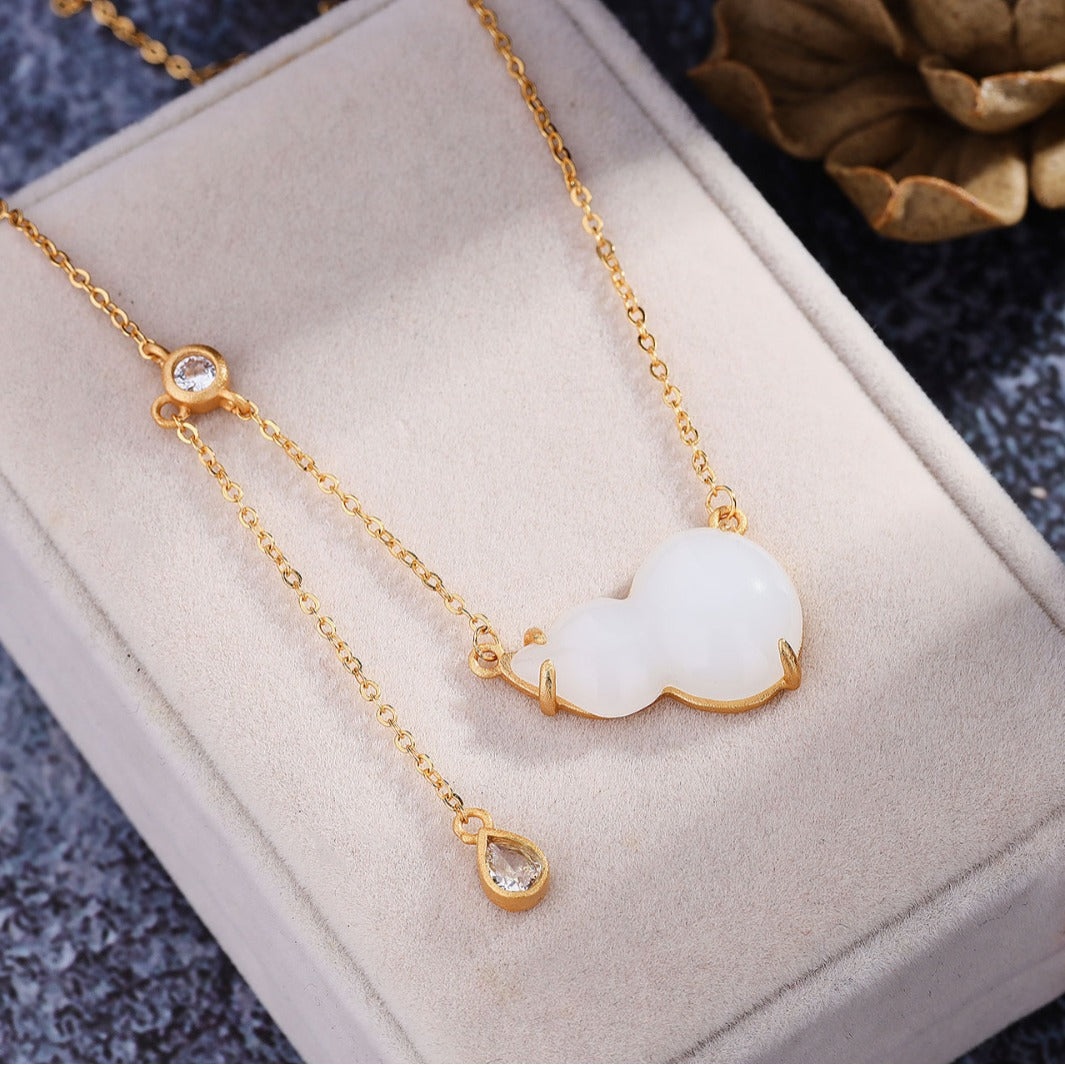 Zarte handwerkliche Gold Halskette