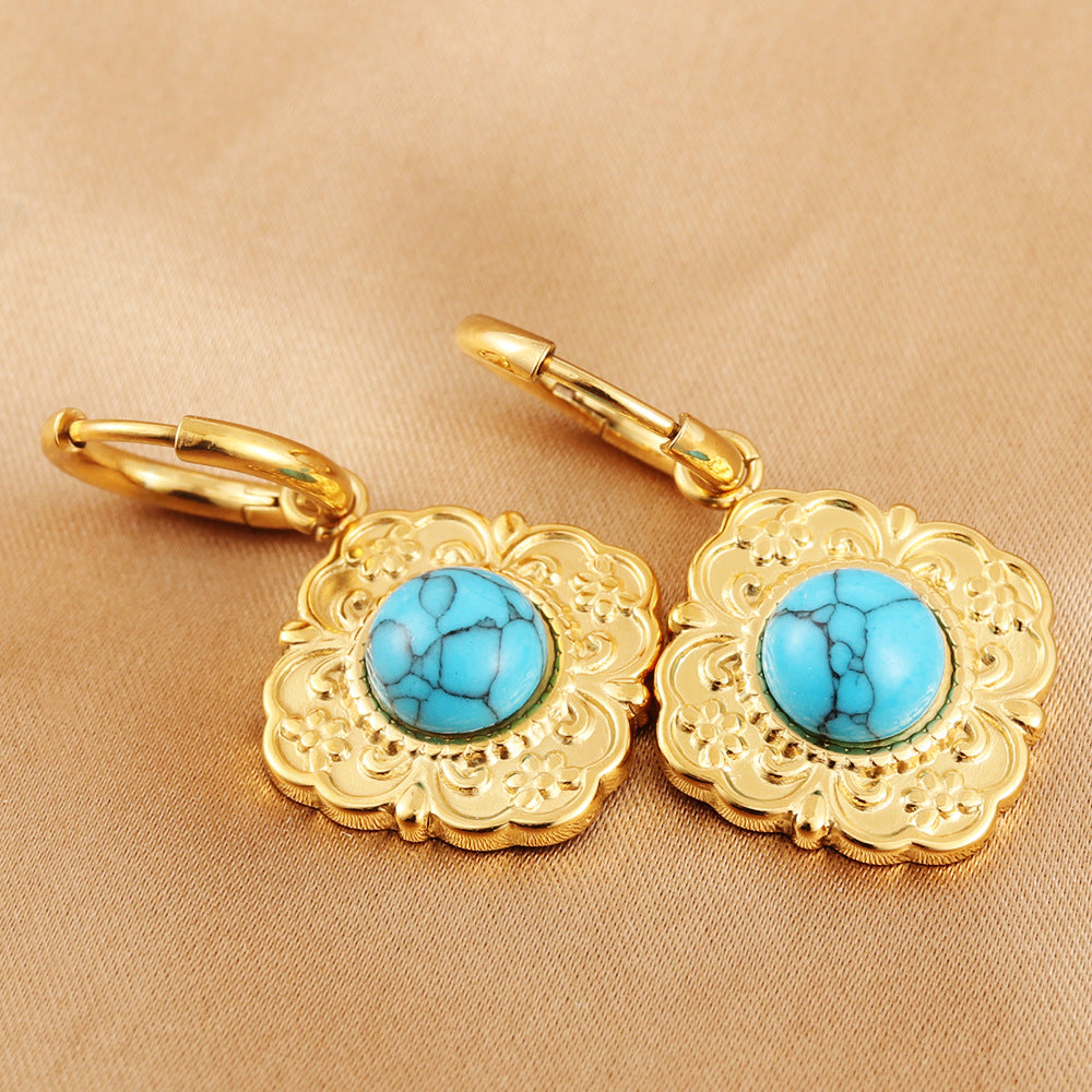 Handgefertigte Vintage Gold Ohrring