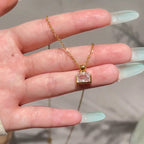 Zarte handwerkliche Gold Halskette