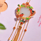 Zarte handwerkliche Gold Halskette