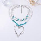 Zarte handwerkliche Perlen Halskette