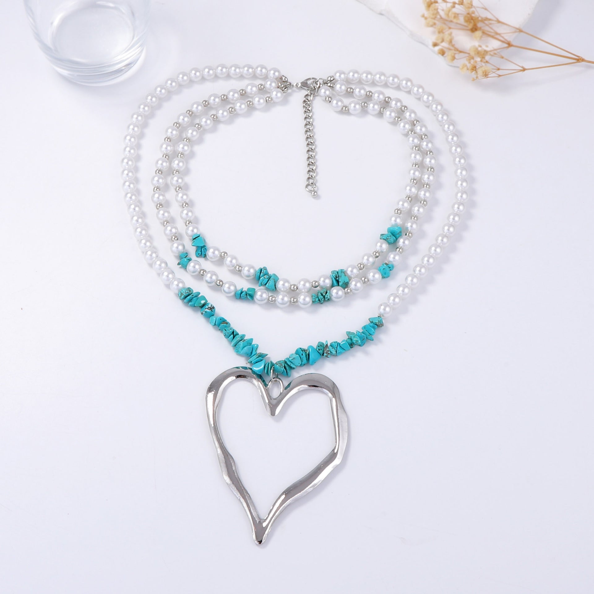 Zarte handwerkliche Perlen Halskette