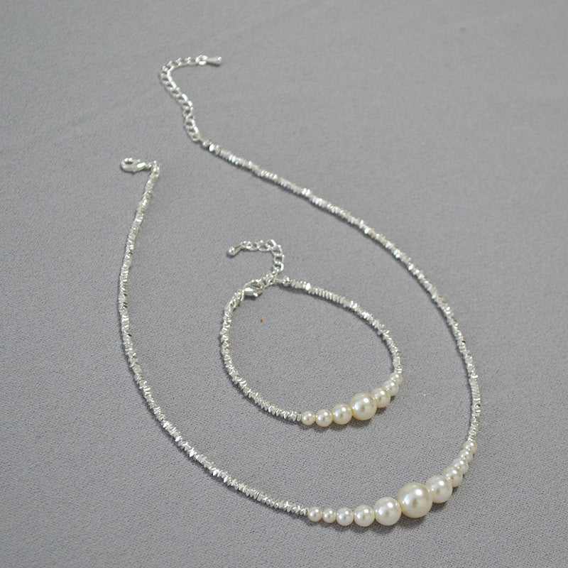 Zarte handwerkliche Silber Halskette