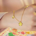 Handgefertigte Vintage Gold Halskette