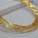 Zarte handwerkliche Gold Halskette