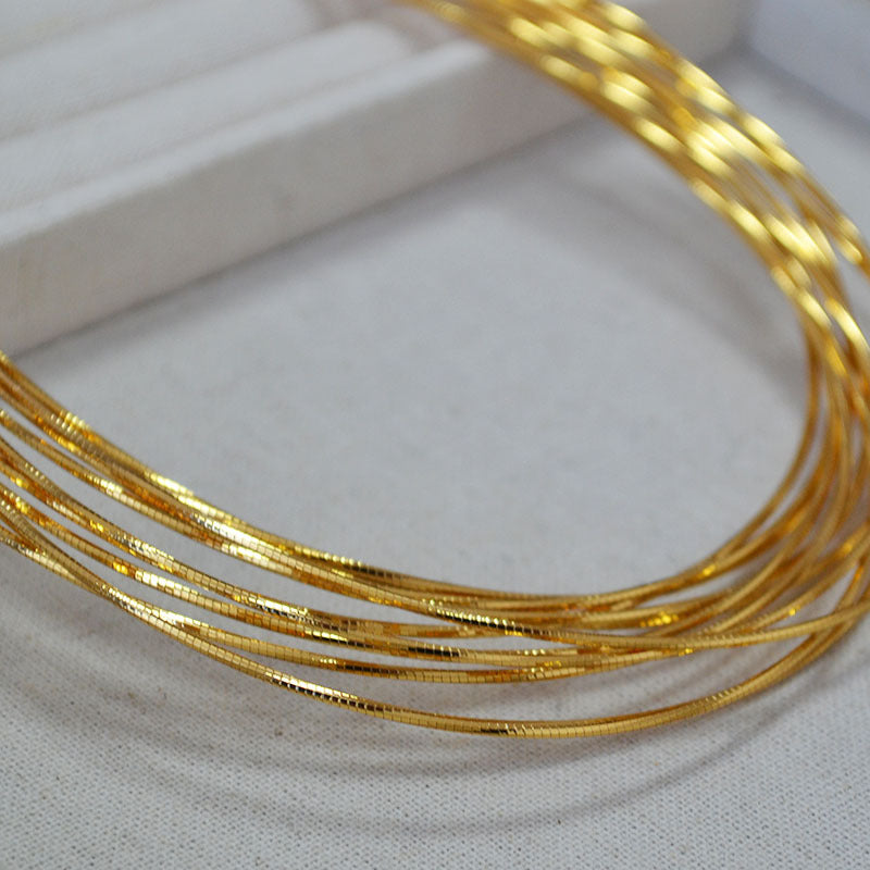 Zarte handwerkliche Gold Halskette