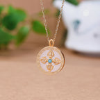 Zarte handwerkliche Gold Halskette