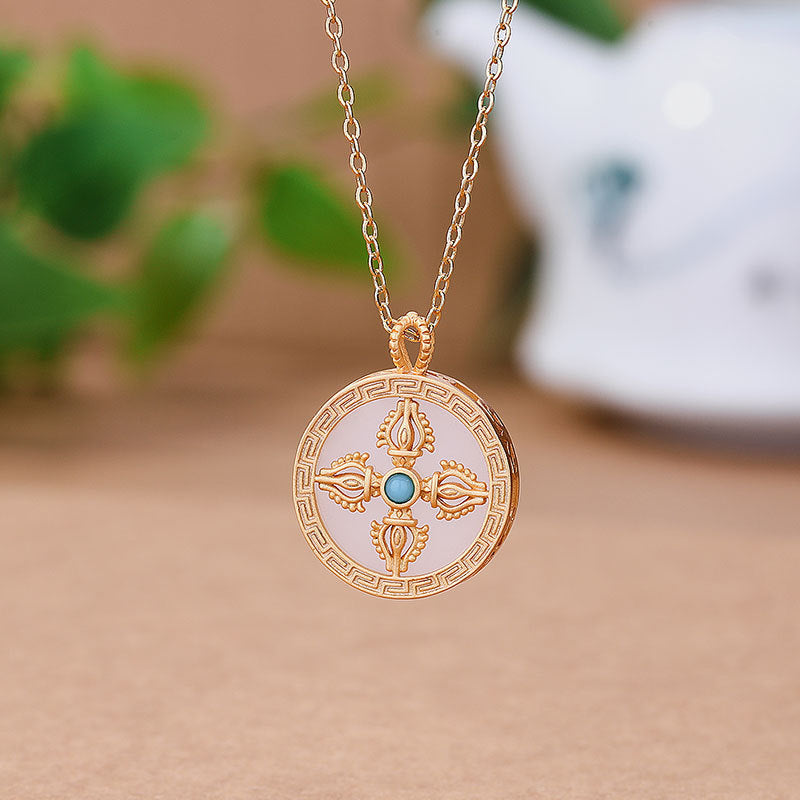 Zarte handwerkliche Gold Halskette