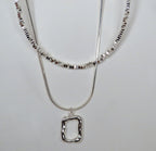 Zarte handwerkliche Silber Halskette