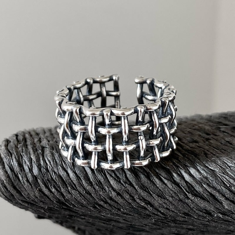 Zarte handwerkliche Silber Ring