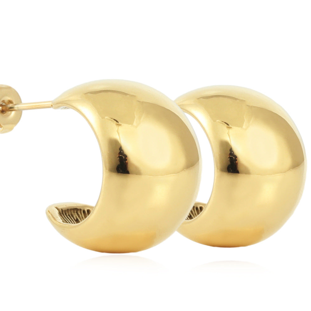 Klassische Gold Ohrring mit zeitloser Eleganz