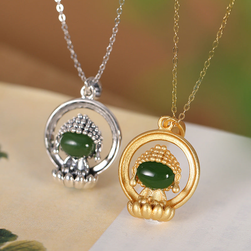 Zarte handwerkliche Silber Halskette