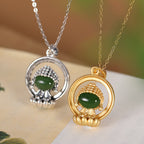 Zarte handwerkliche Silber Halskette