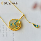 Zarte handwerkliche Silber Halskette