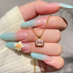 Zarte handwerkliche Gold Halskette