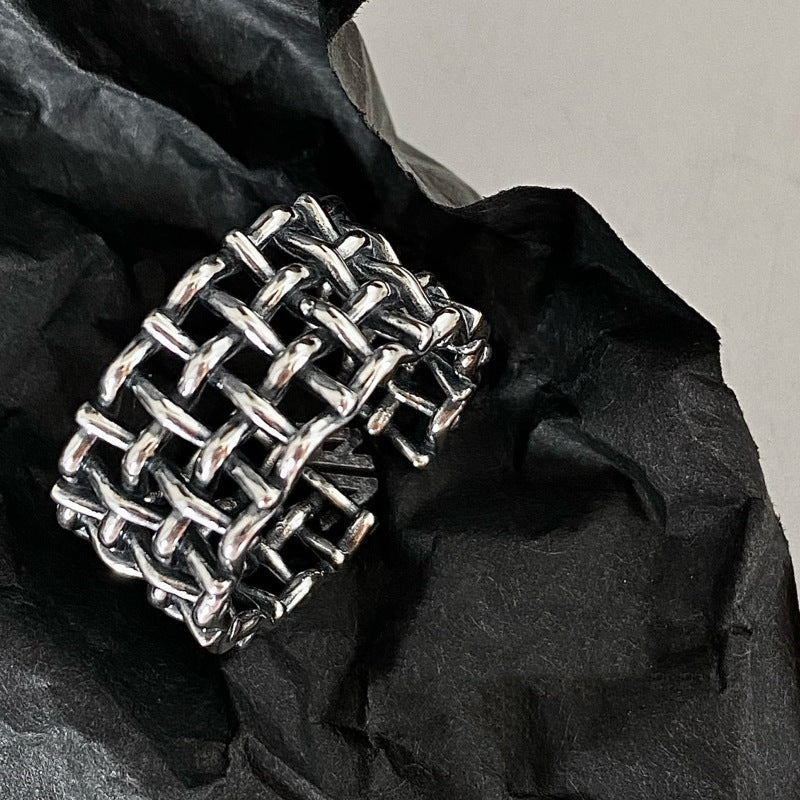 Zarte handwerkliche Silber Ring