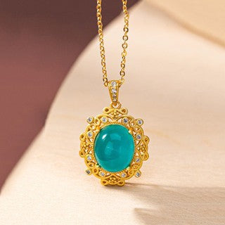 Zarte handwerkliche Gold Halskette