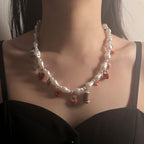 Zarte handwerkliche Perlen Halskette