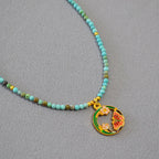 Zarte handwerkliche Gold Halskette