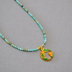 Zarte handwerkliche Gold Halskette