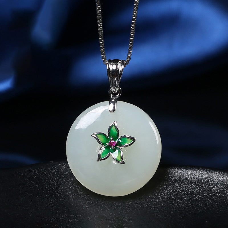 Zarte handwerkliche Silber Halskette