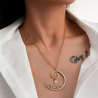 Zarte handwerkliche Gold Halskette