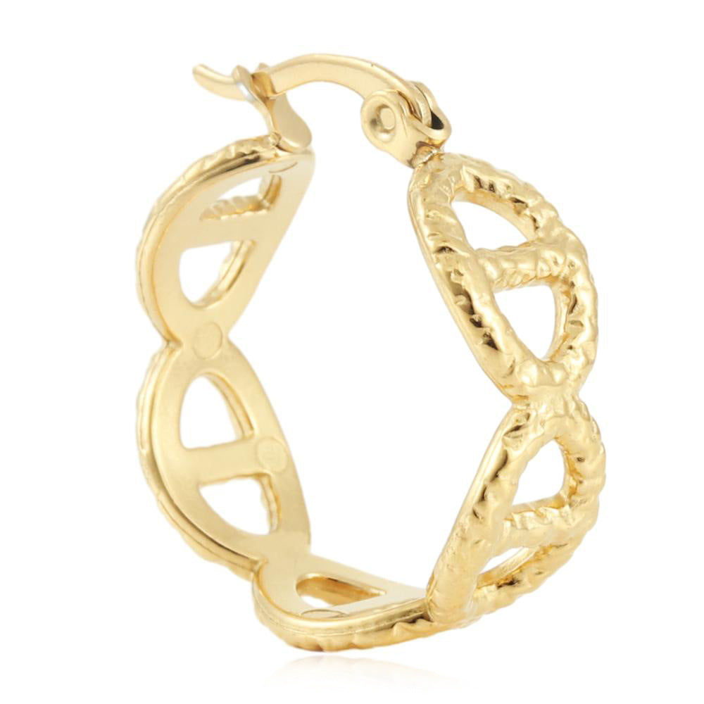 Zarte handwerkliche Gold Ohrring