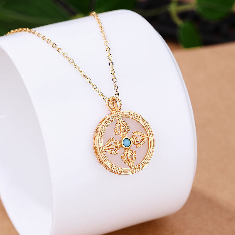 Zarte handwerkliche Gold Halskette