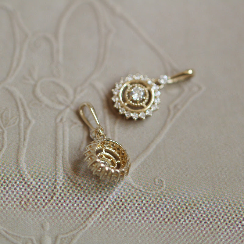 Handgefertigte Vintage Gold Halskette