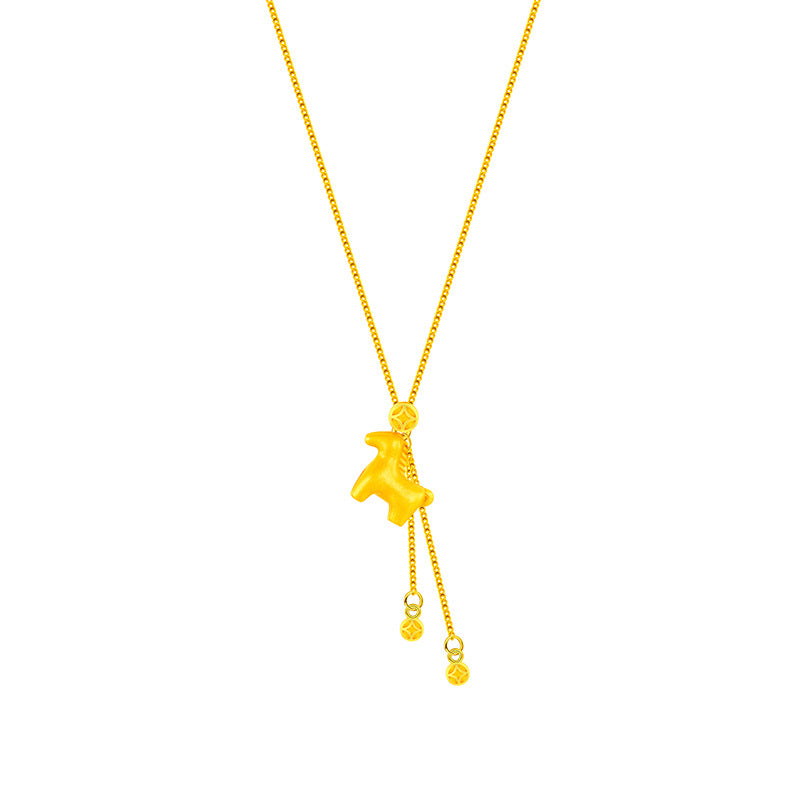 Schöne Gold Halskette mit einzigartigem Stil