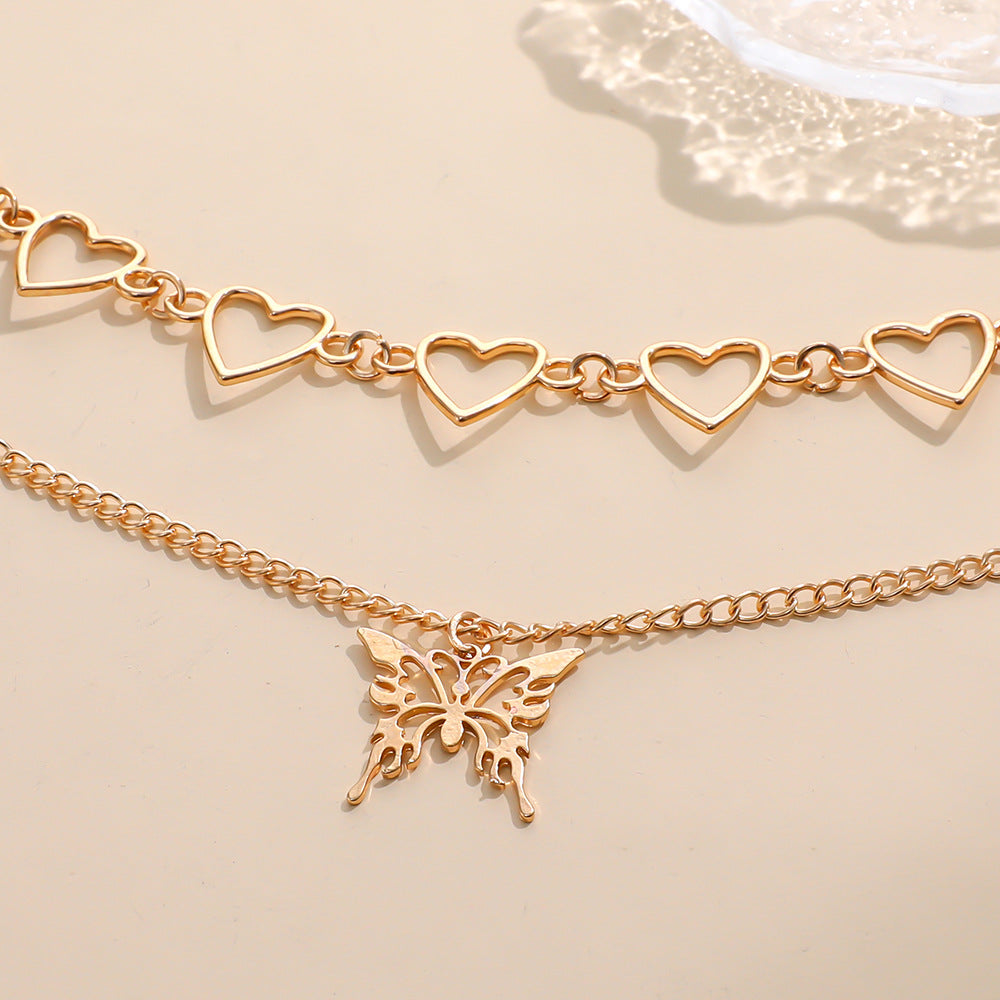 Zarte handwerkliche Gold Halskette