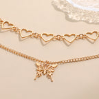 Zarte handwerkliche Gold Halskette