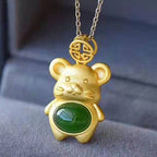 Zarte handwerkliche Gold Halskette