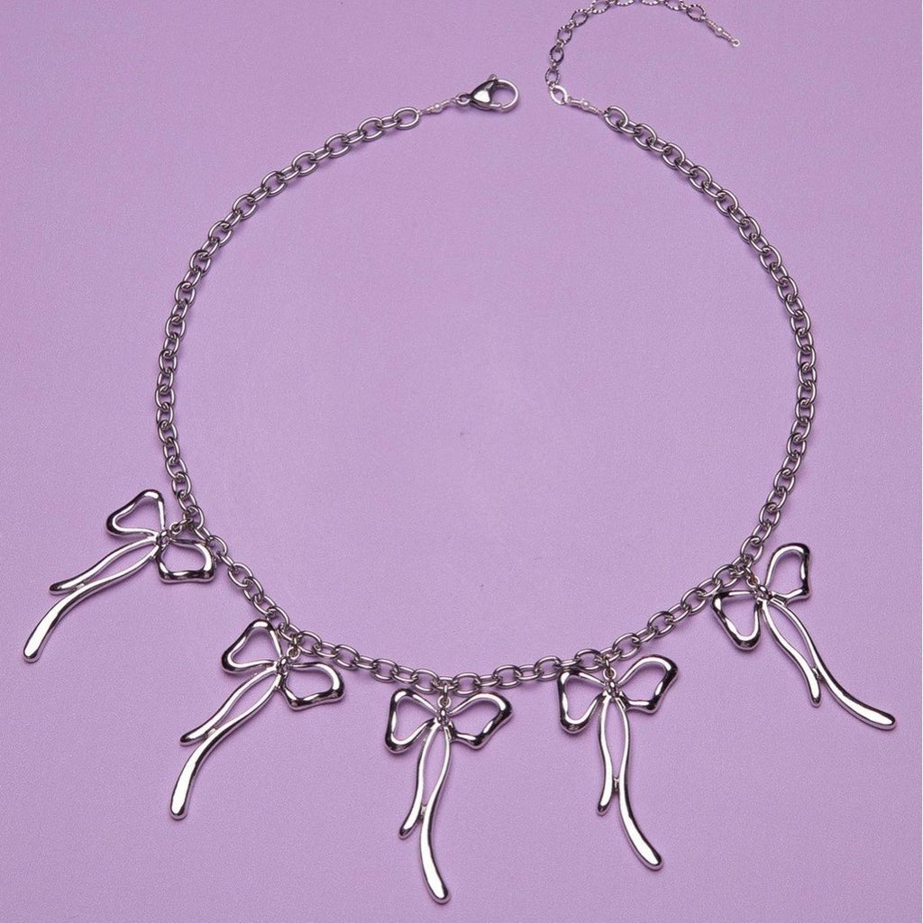 Zarte handwerkliche Silber Halskette