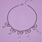 Zarte handwerkliche Silber Halskette