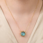 Zarte handwerkliche Gold Halskette