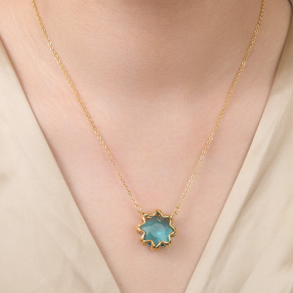 Zarte handwerkliche Gold Halskette