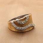 Zarte handwerkliche Gold Ring