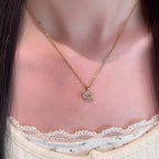 Zarte handwerkliche Gold Halskette