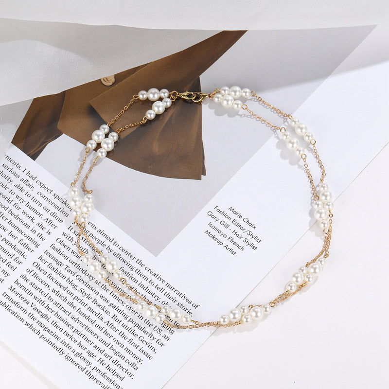 Zarte handwerkliche Perlen Halskette