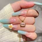 Zarte handwerkliche Gold Halskette