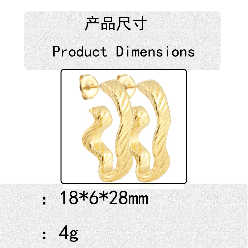 Zarte handwerkliche Gold Ohrring