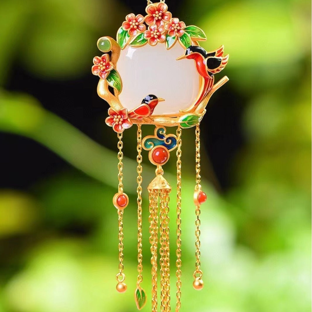 Zarte handwerkliche Gold Halskette