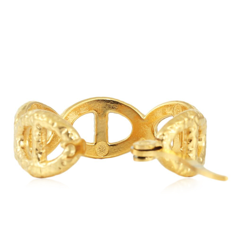 Zarte handwerkliche Gold Ohrring