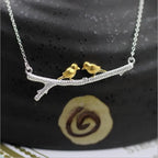 Zarte handwerkliche Silber Halskette