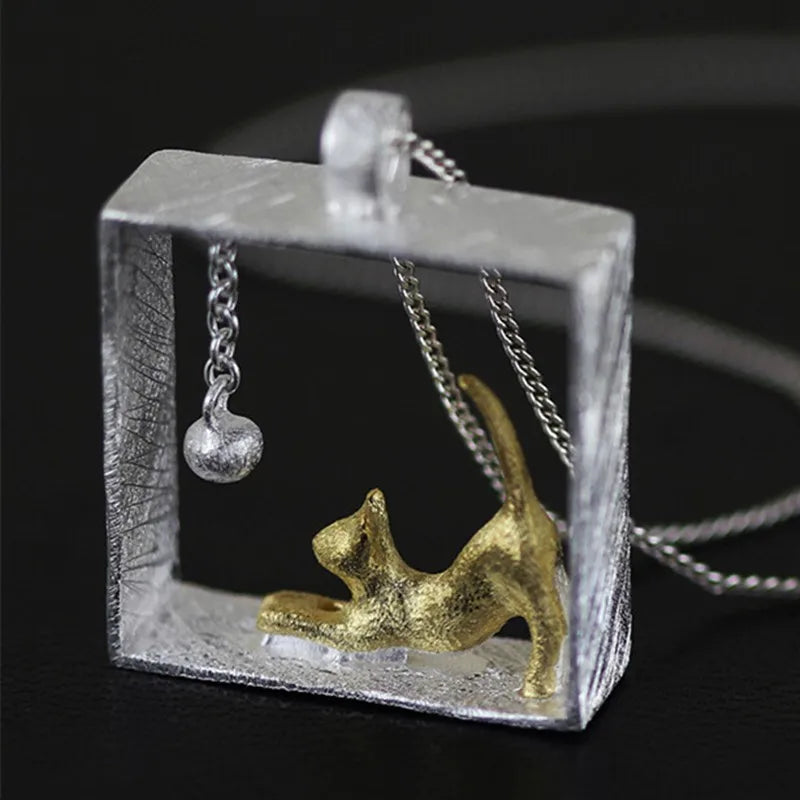 Zarte handwerkliche Silber Halskette