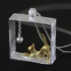 Zarte handwerkliche Silber Halskette